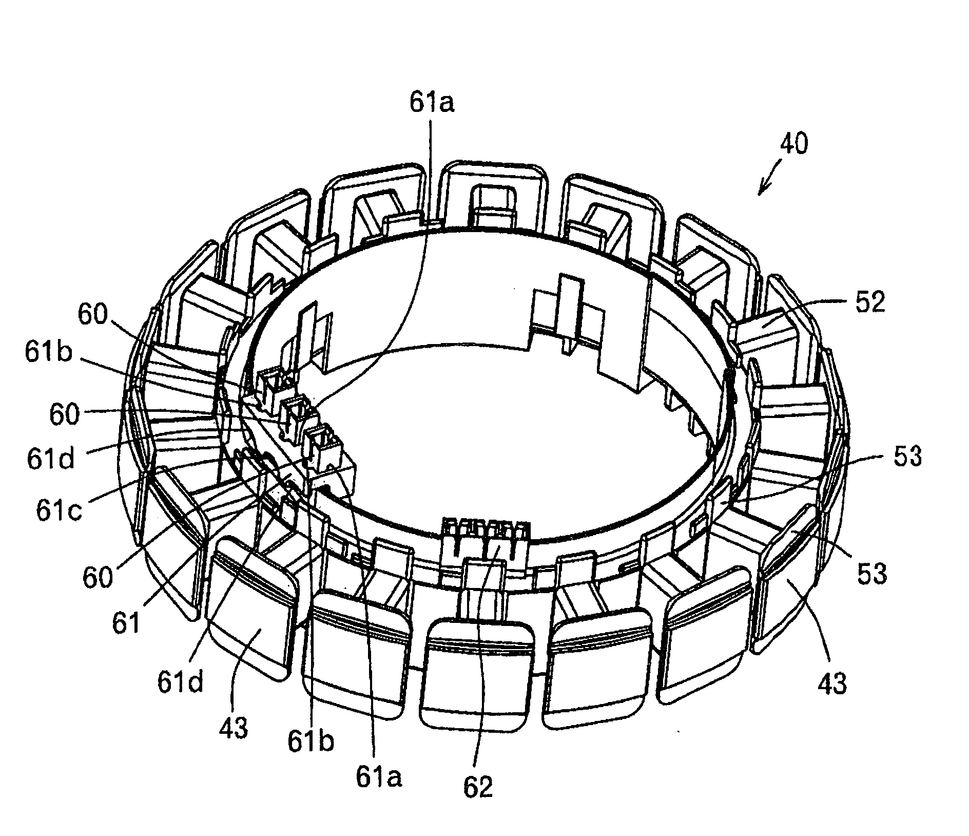 Electric motor for washing machine and washing machine having the electric motor