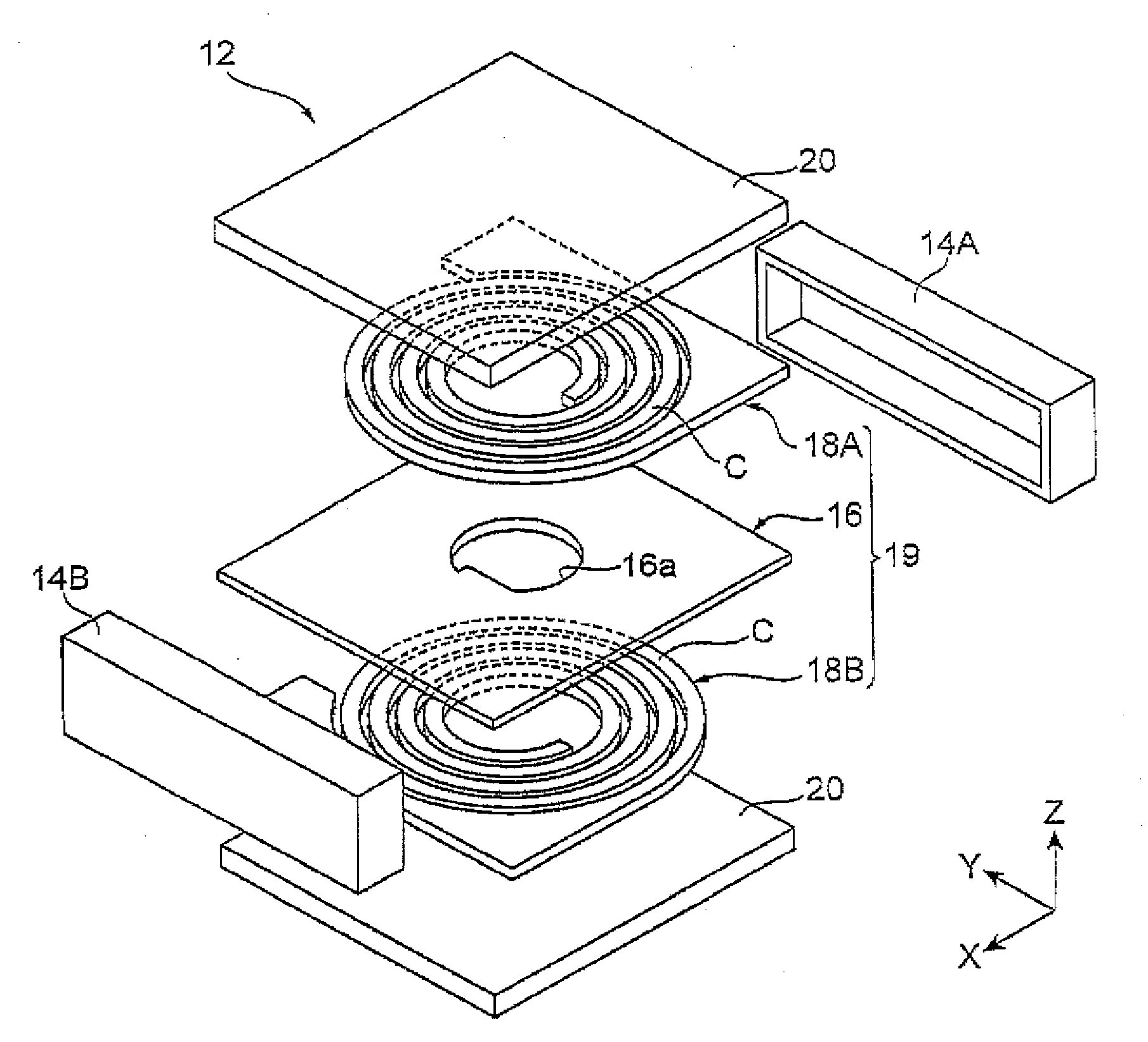 Planar coil element