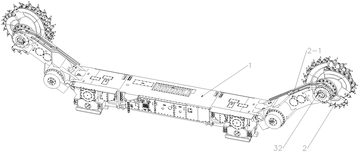 Device and method for breaking hard rocks by assisting coal mining machine with abrasive water jet