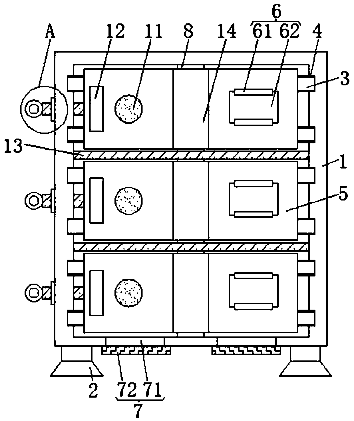 Anti-forgetting storage cabinet for economic data storage