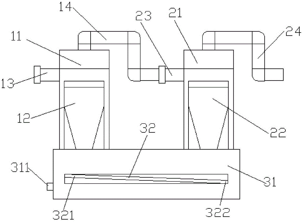 Double-effect sewage treatment and grit removal system