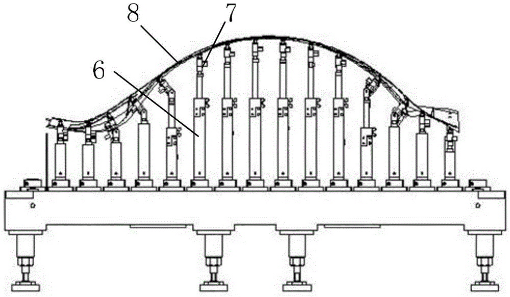 Laser measurement system suitable for non-feature space curve blank piece and processing location method thereof