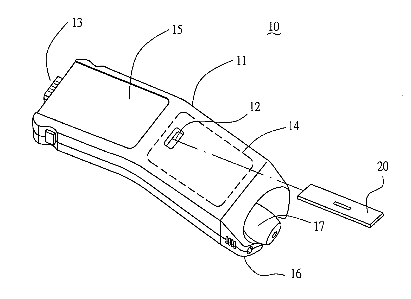 Compact structure of a new biosensor monitor