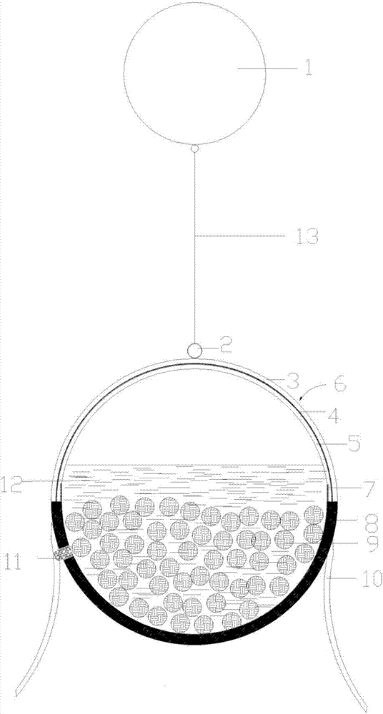 Oxygen slow-release generation device and method for constructing aquatic plant mycorrhizae