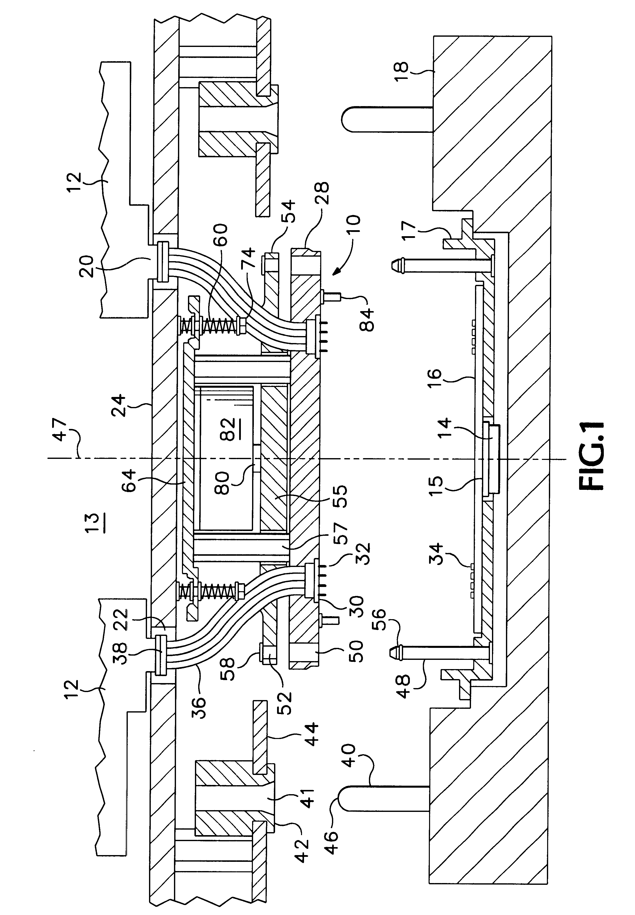 Floating interface for integrated circuit test head