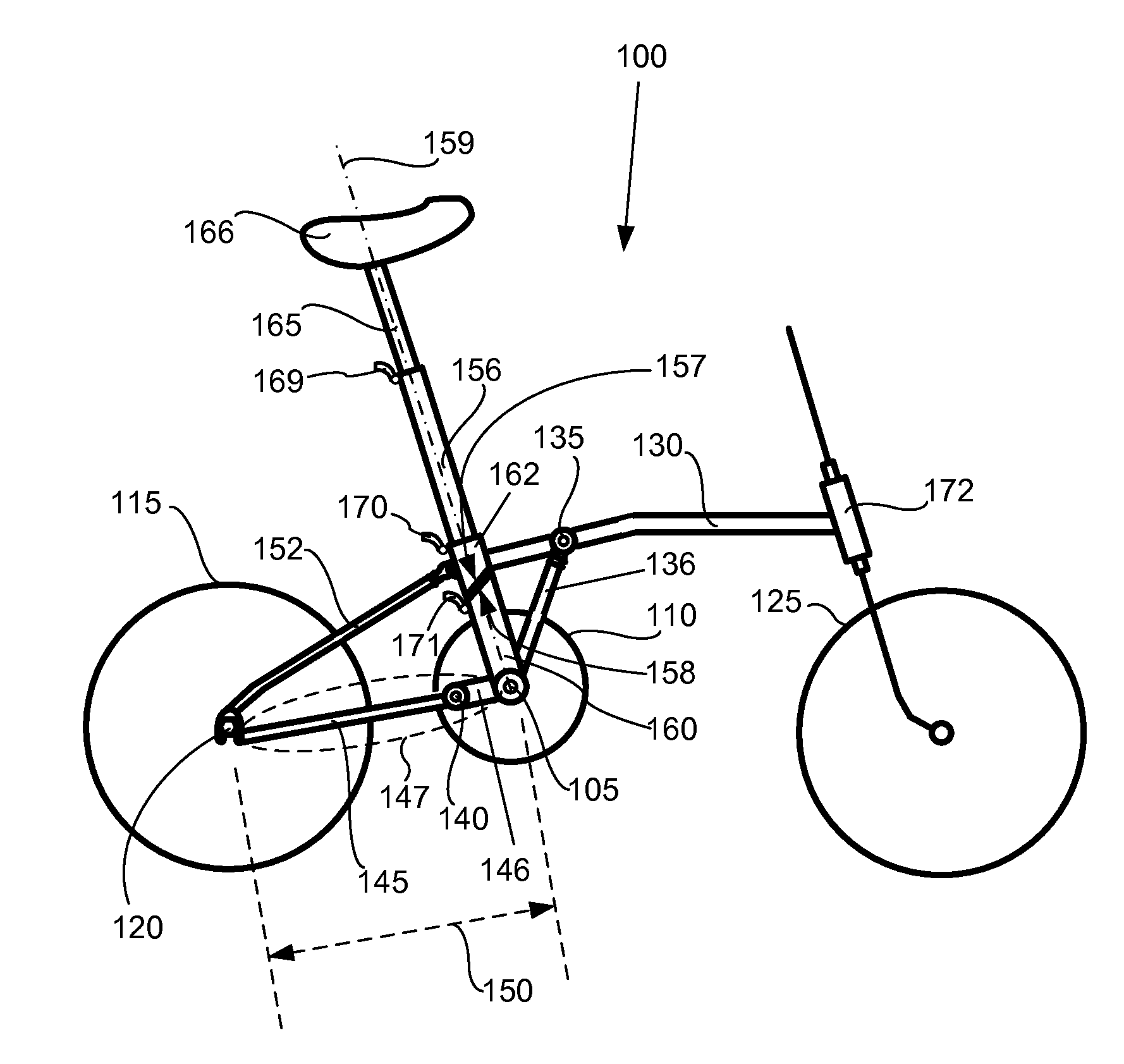 Foldable bicycle