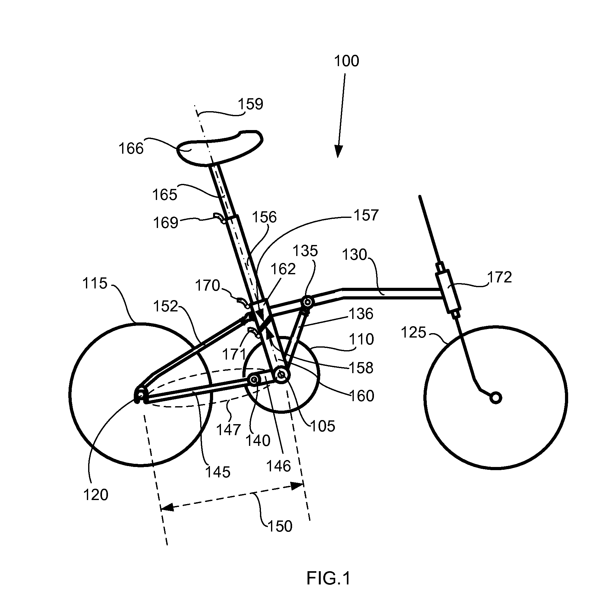 Foldable bicycle