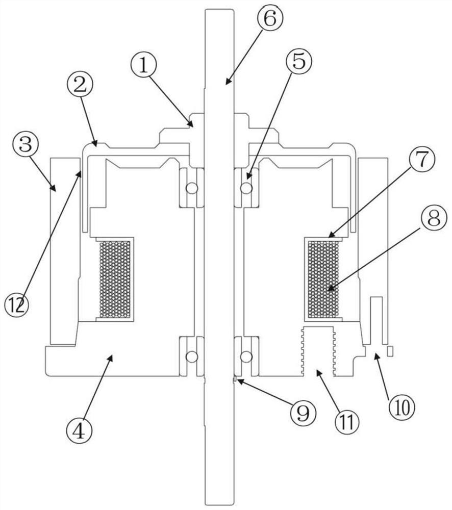 Miniature hysteresis brake suitable for brake system of intelligent rocking chair for children