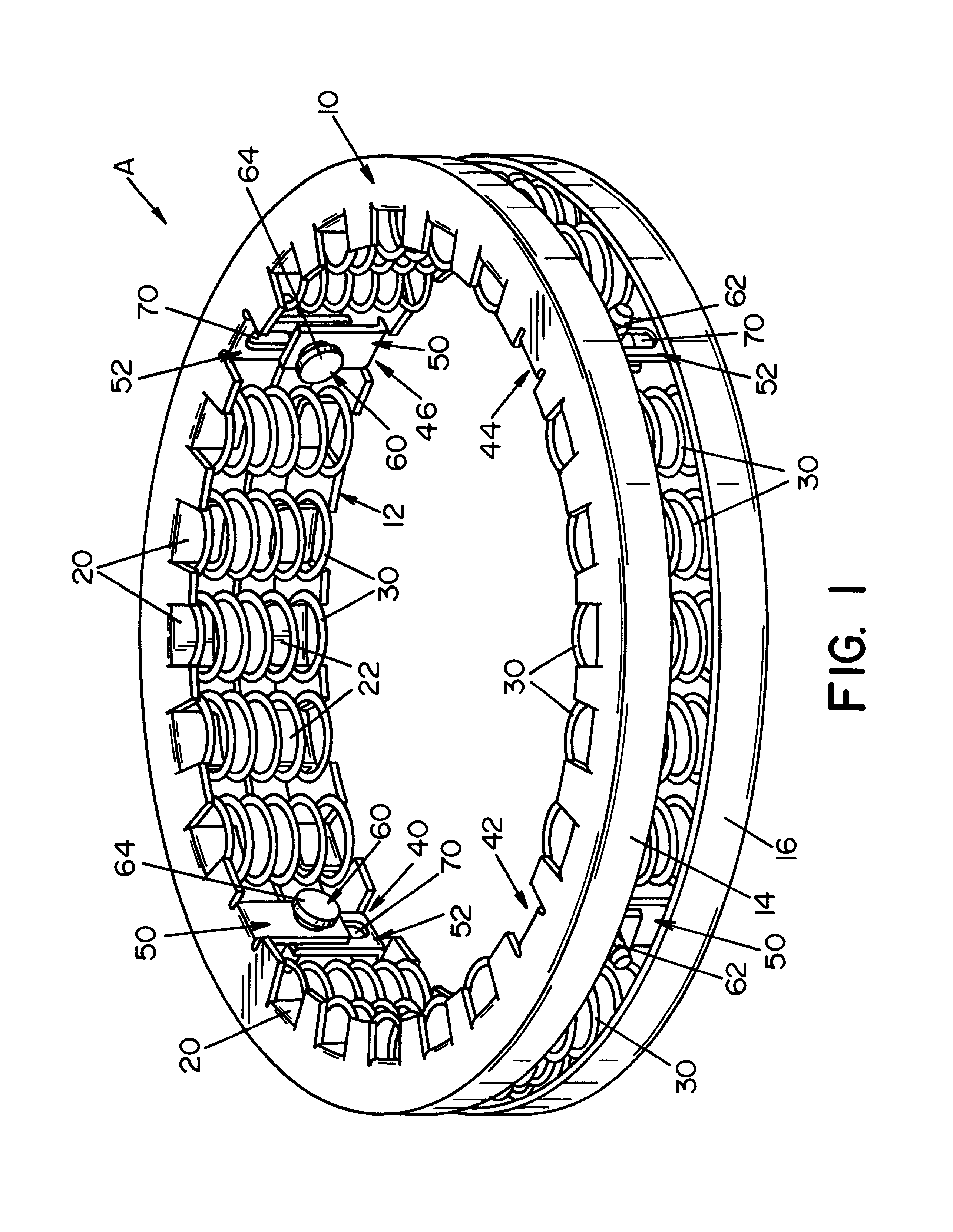 Ring shaped spring device