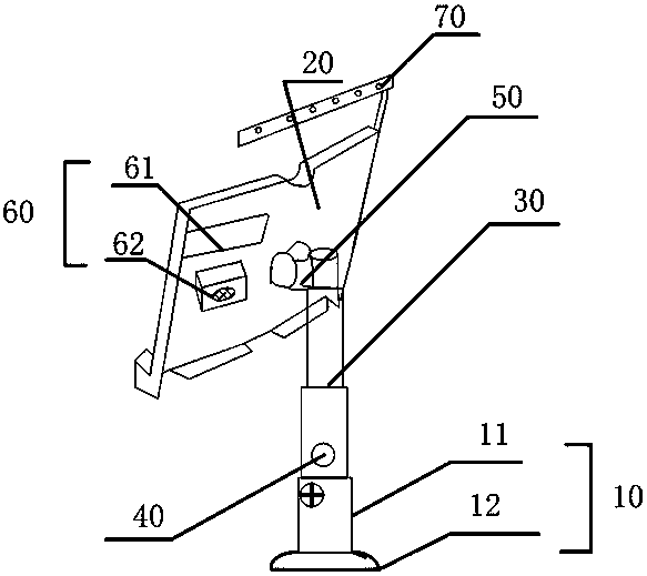 Lifting adjustable music reading bracket convenient to place