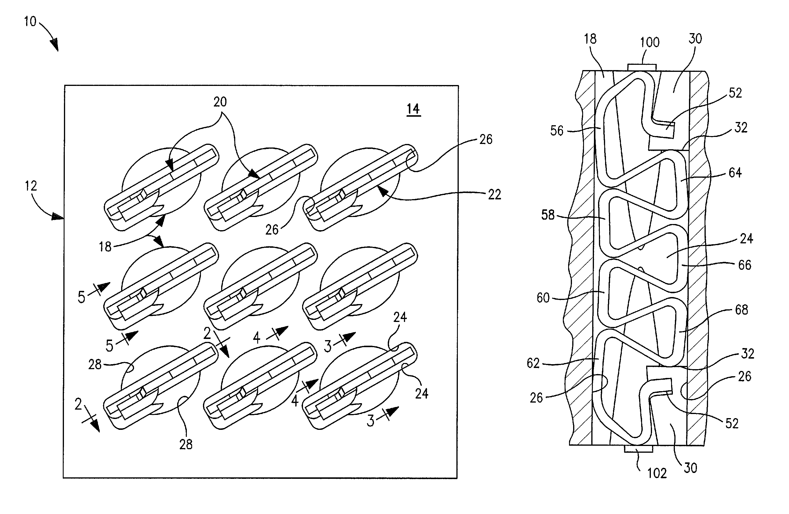 Interposer assembly with flat contacts