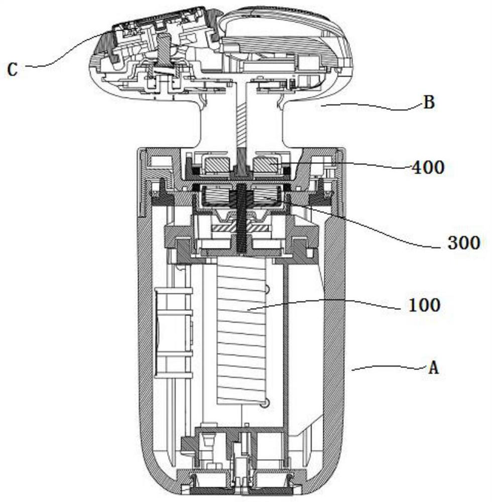 Electric shaver adopting magnetic attraction connection