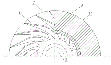 Efficient and energy-saving three-dimensional-flow multi-stage centrifugal blower