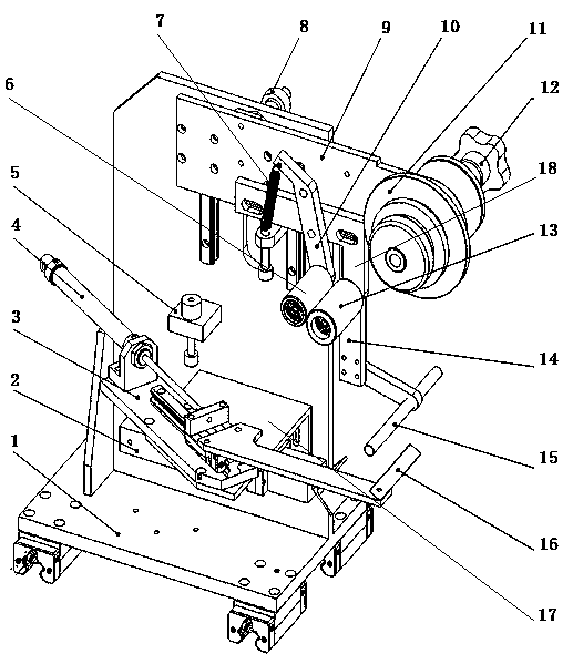 Adhesive tape pasting device for fishing rod adhesive tape winding machine