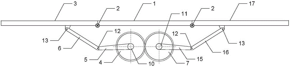 Solar battery panel bearing mechanism based on crank rocking bar expansion structure