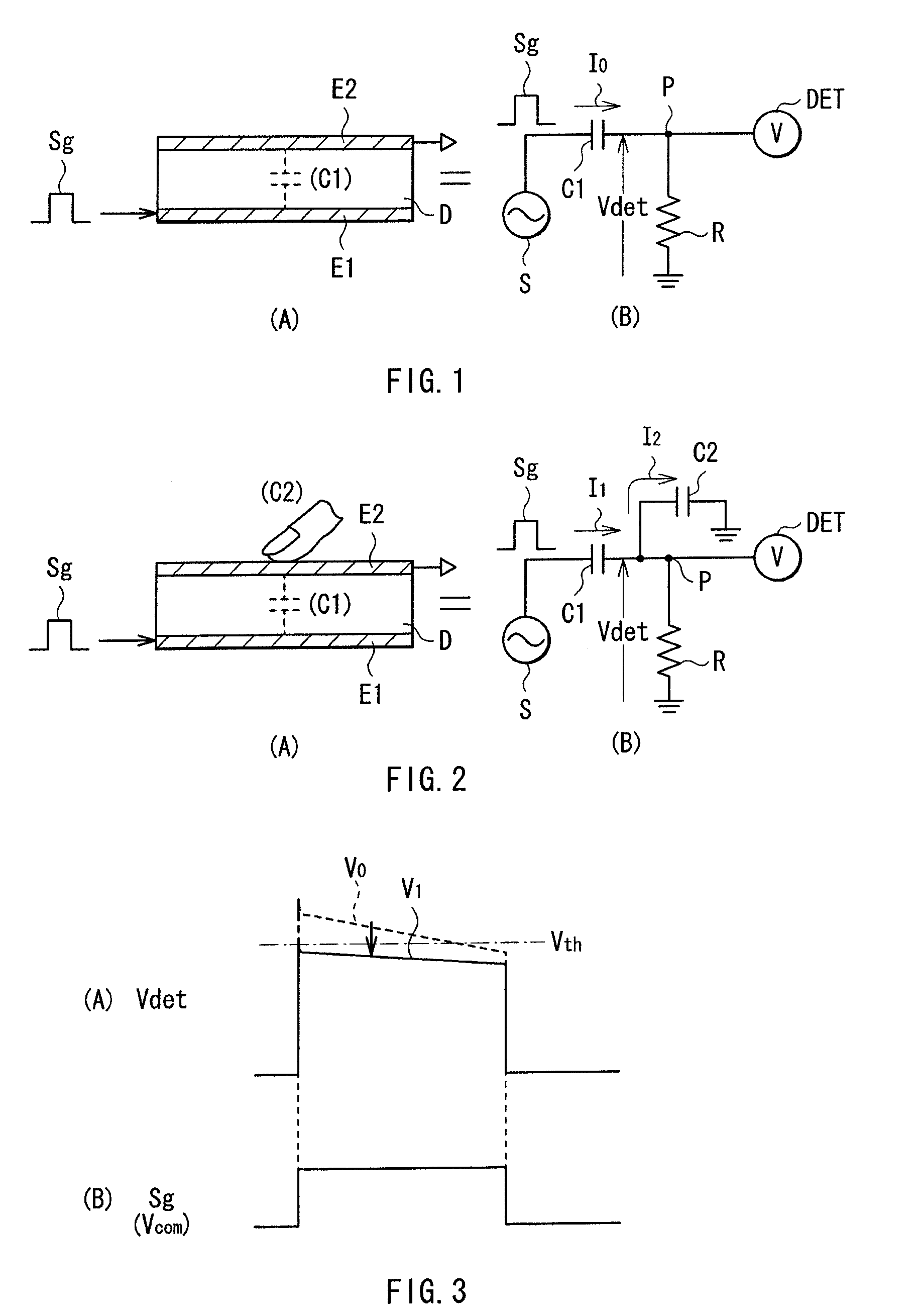 Touch sensor, display and electronic unit