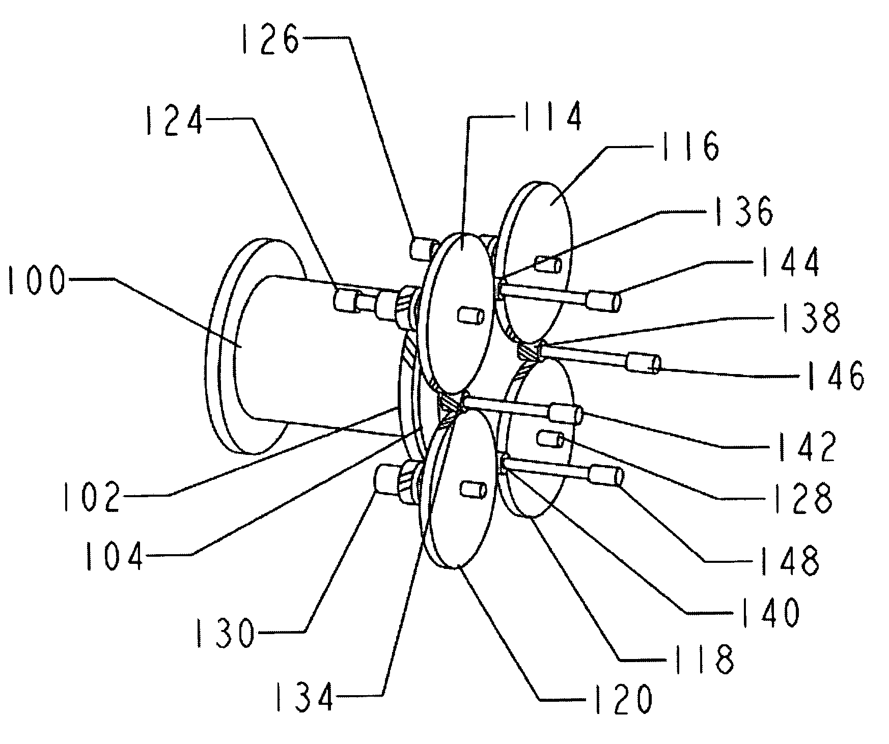 Distributed power train (DGD) with multiple power paths