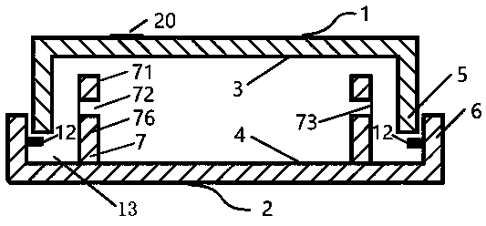 Cracking type anti-leakage height-increasing easy-to-mark square counting surface sampling culture vessel