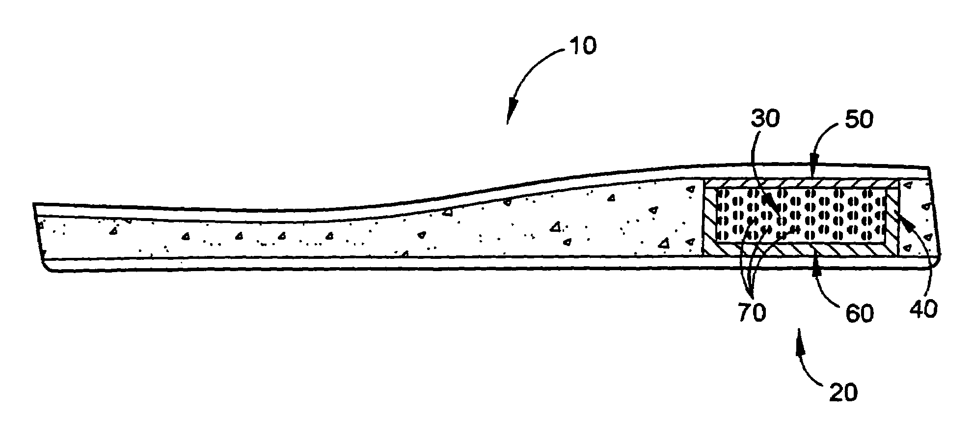 Reversed kinetic system for shoe sole