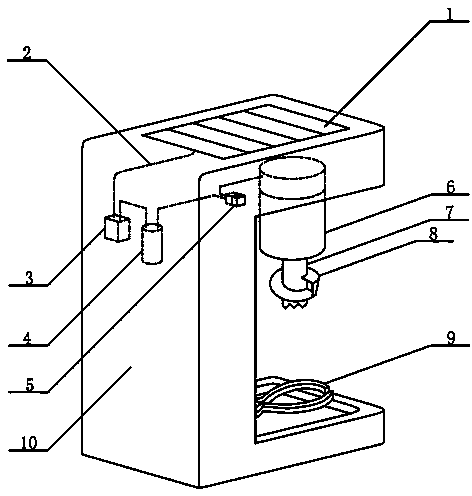 Electric pineapple peeling machine taking solar power as power supply source