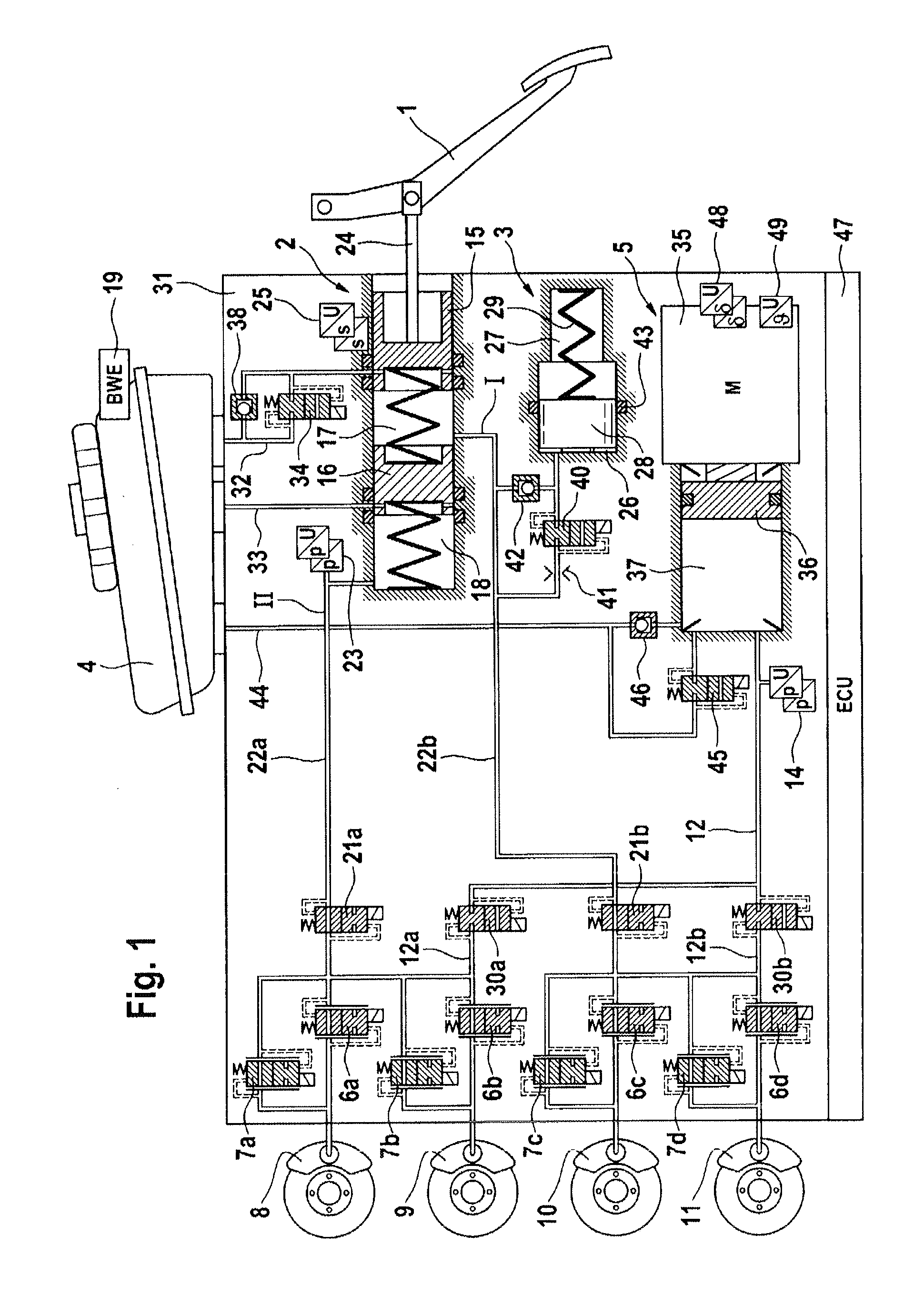 Method for operating a brake system and a brake system