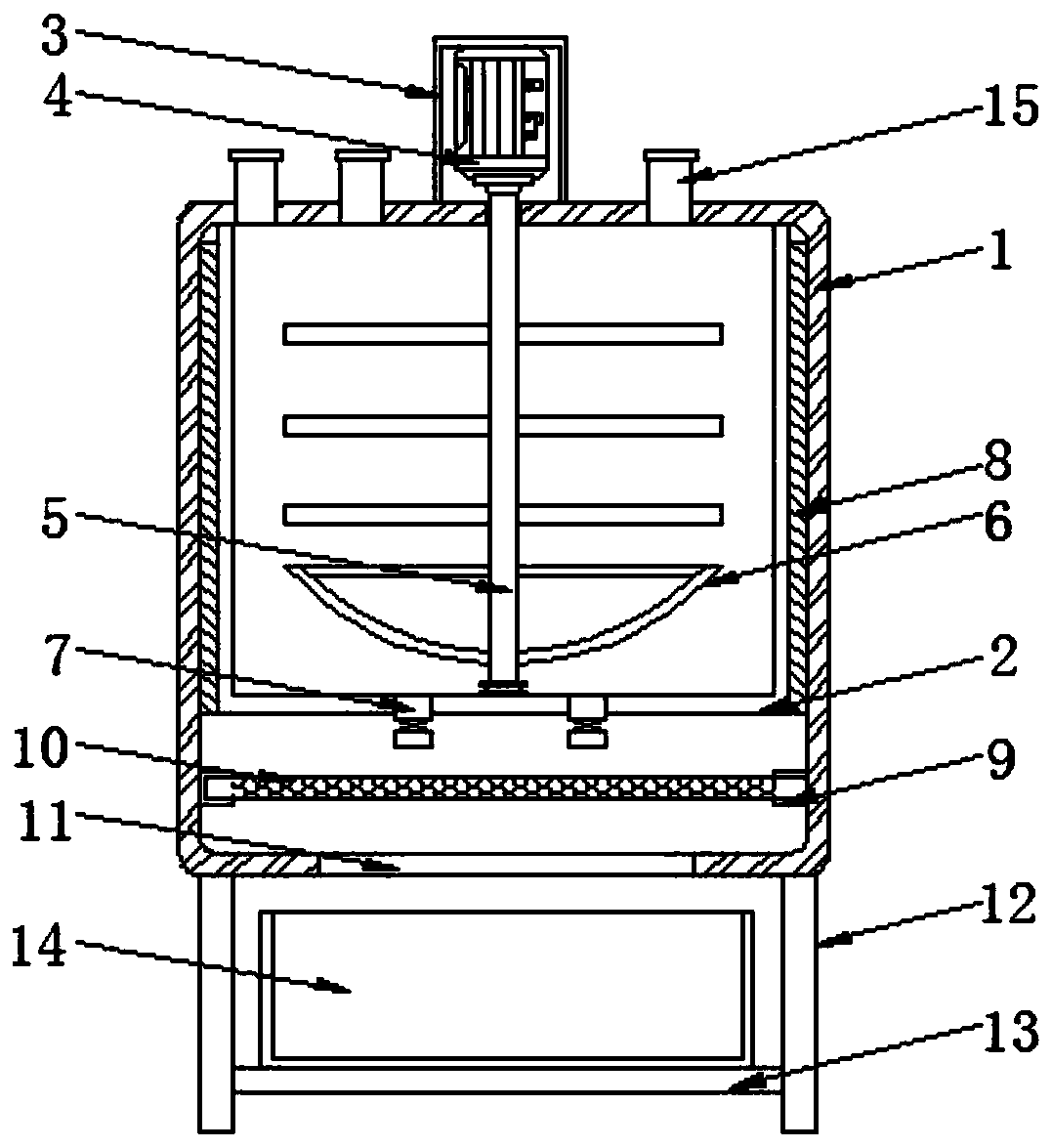 Aqueous anticorrosive damping coating material for automobile chassis, preparation method and equipment thereof