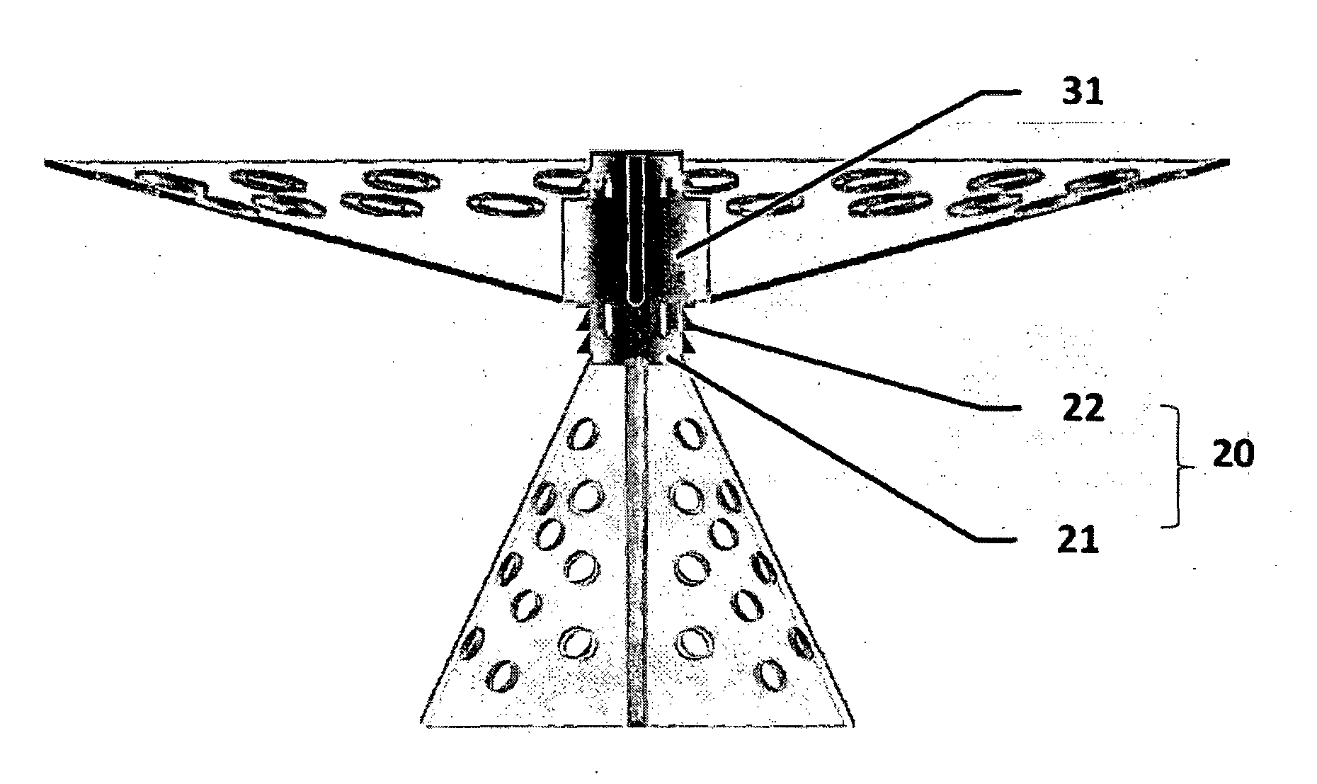 A device and method for forming an anastomotic joint between two parts of a body