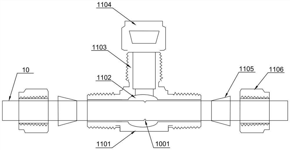 A laminar flow measurement device that can replace the measured pipe