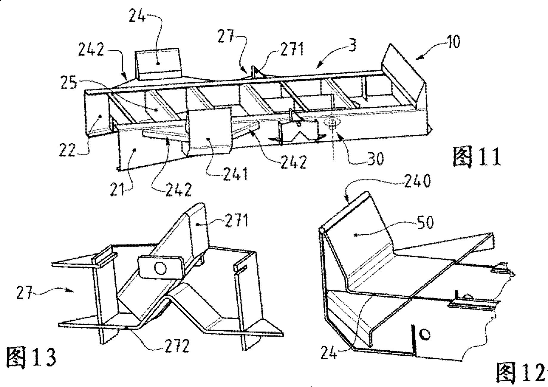 Module for the modular frame of a heavy load transport vehicle