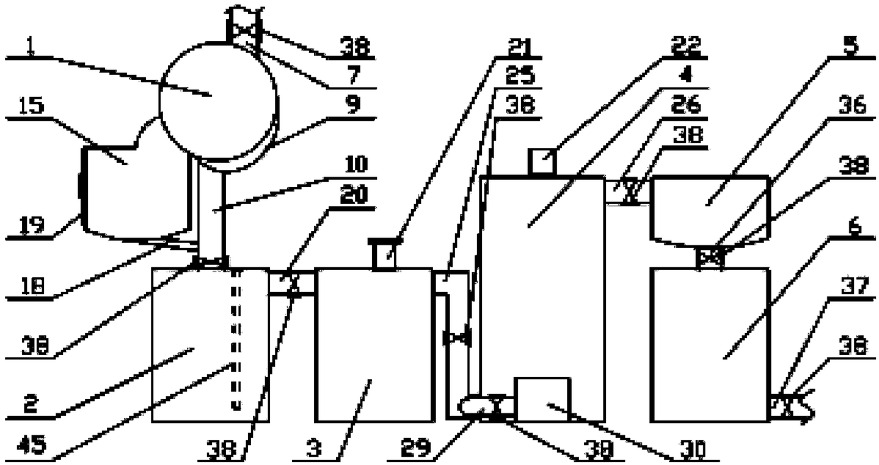 Domestic sewage material filtration device