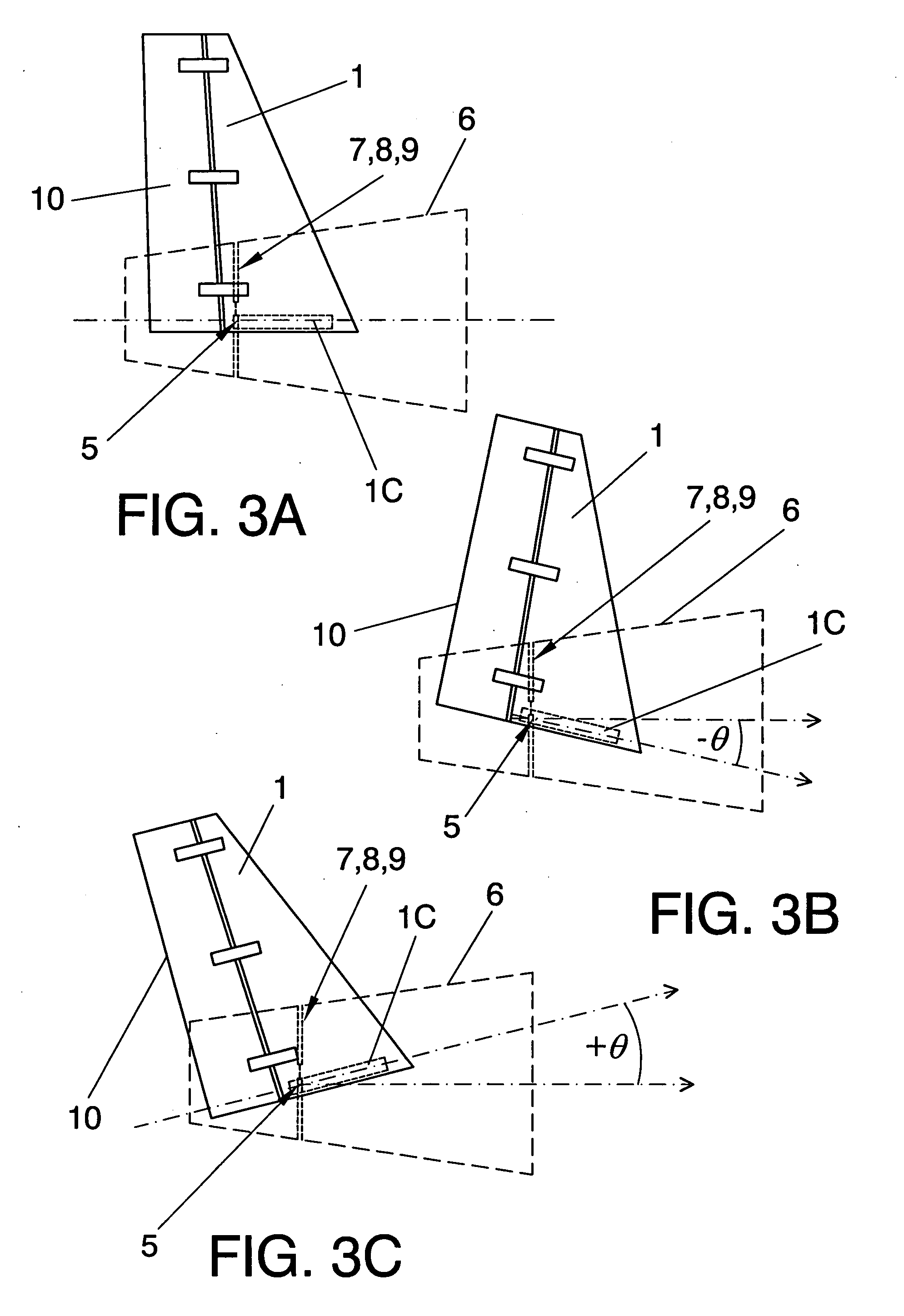 Pivoting coupling system for a large dihedral empennage to the tail fuselage of an aircraft