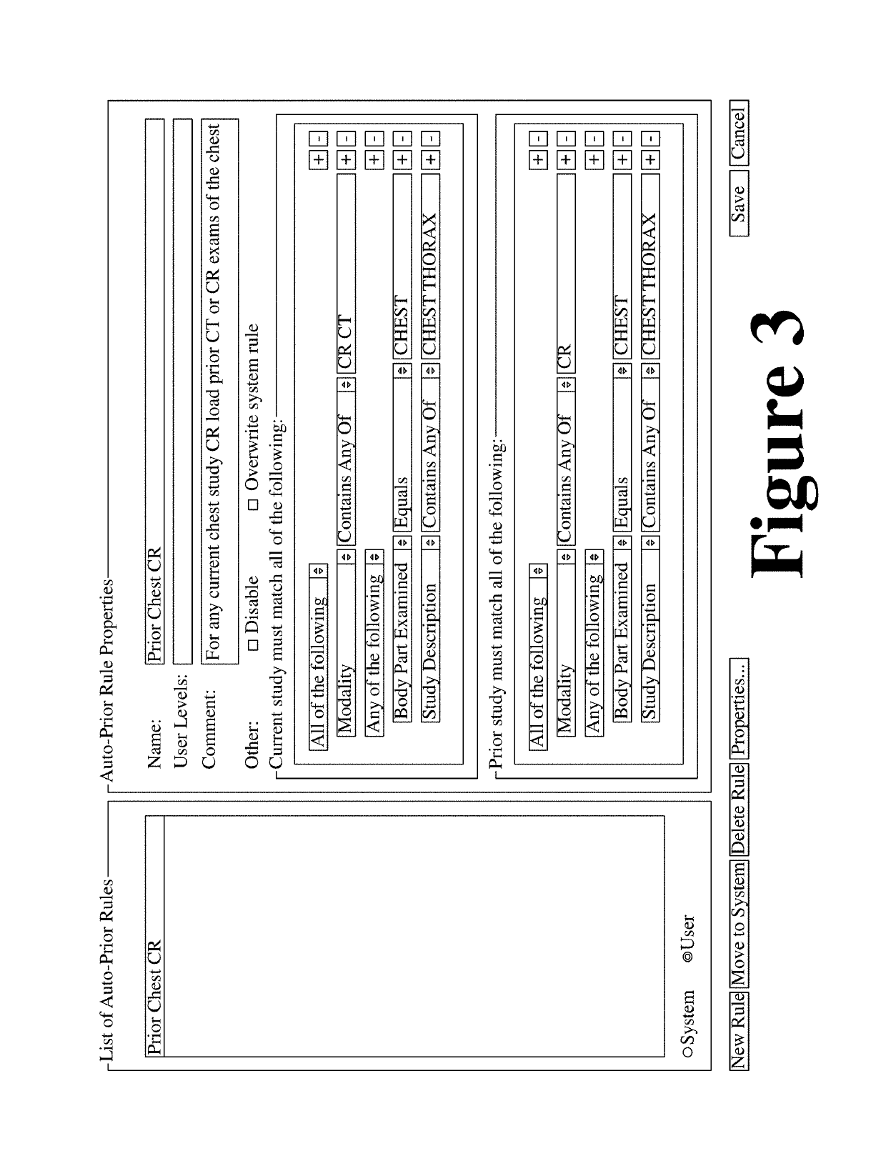 Method and system for rule-based display of sets of images