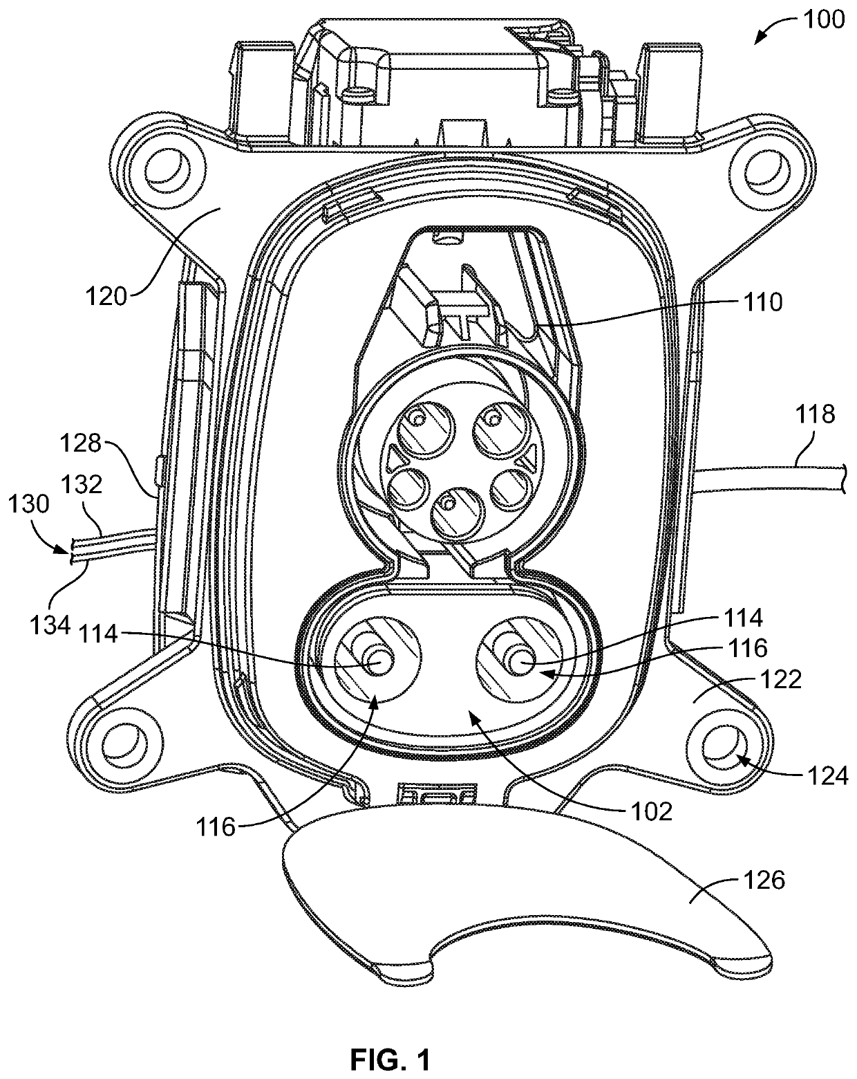 Terminal heat exchanger for an electrical connector