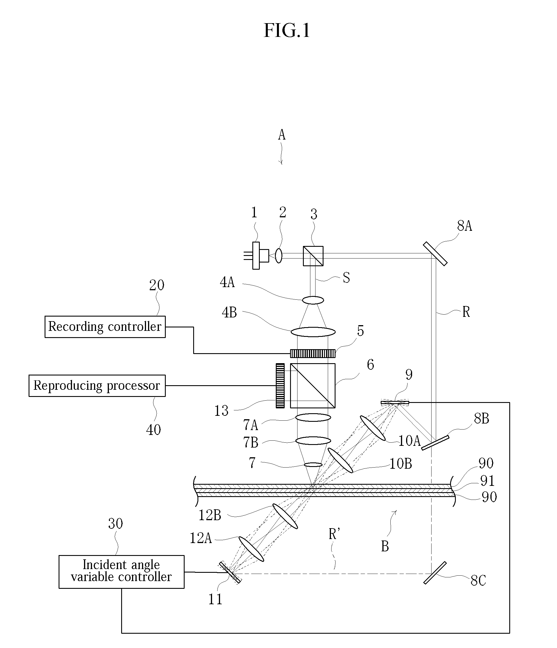 Hologram recording/reproducing device, hologram recording/reproducing method, and hologram recording medium