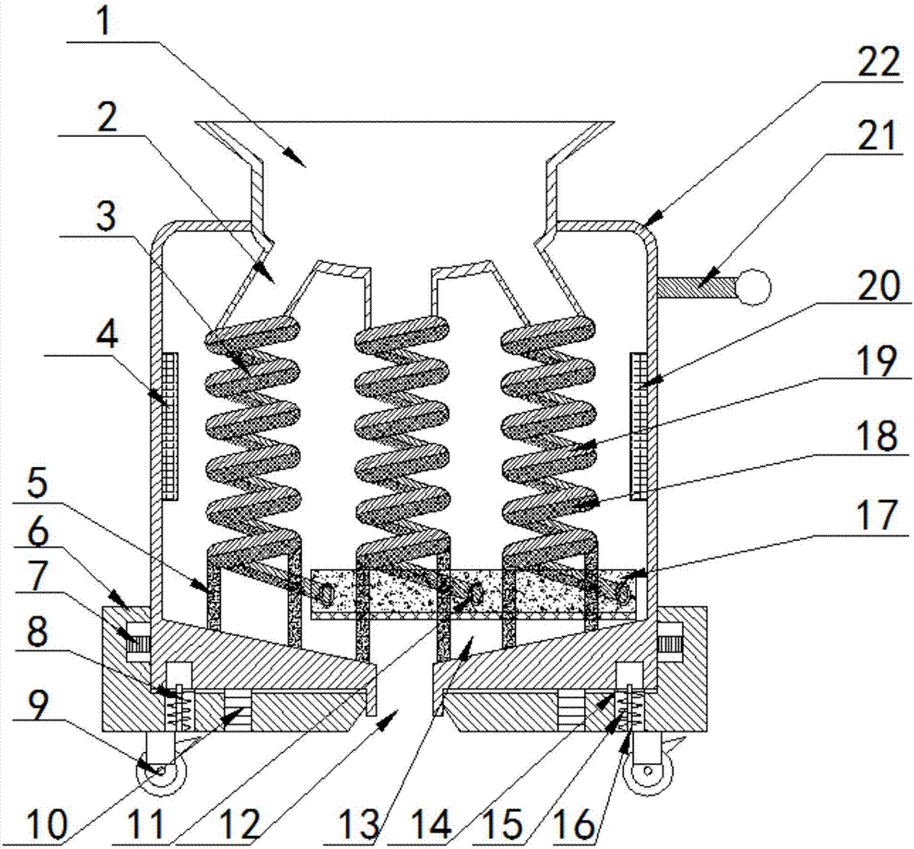 Dividing and spiral-screening cart