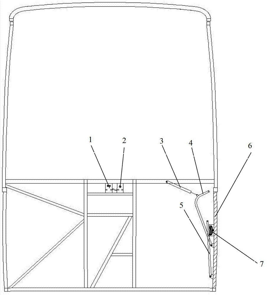 Side-turning safety protection device of passenger car with cabin door and airbag