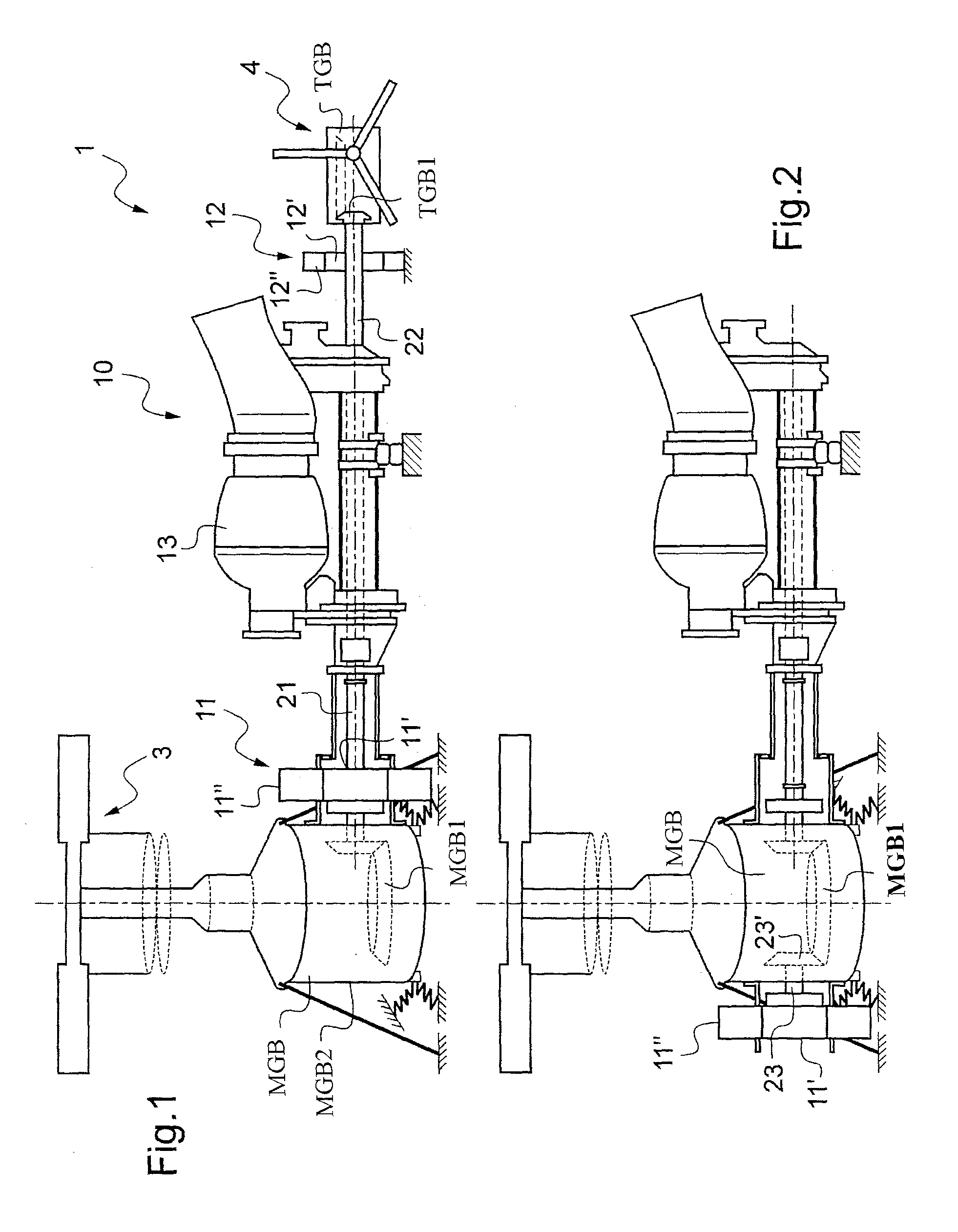 Power plant, a helicopter including such a power plant, and a method implemented by said power plant