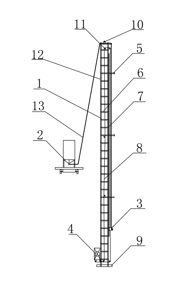 Automatic sandblasting and derusting device between wing walls