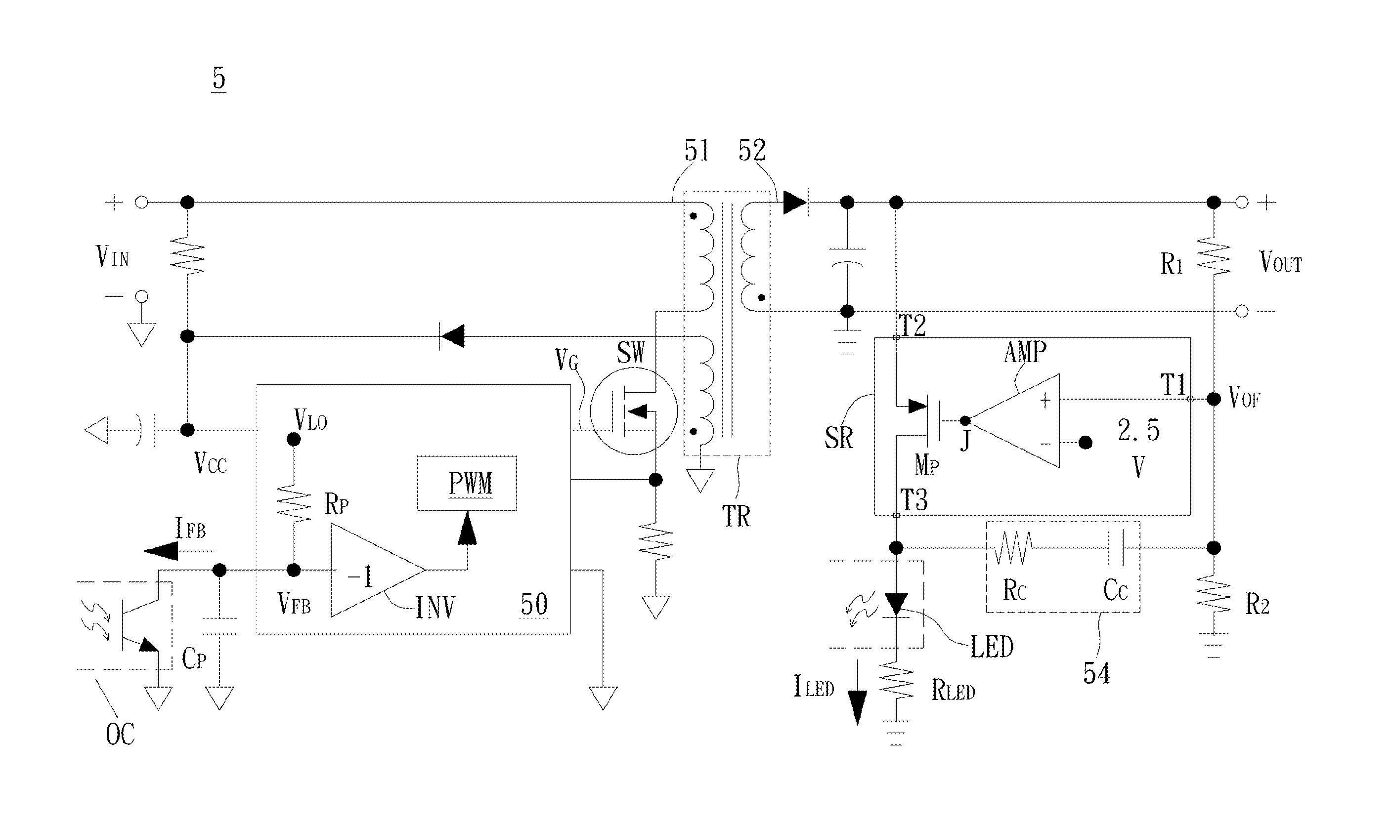 Isolated power converter, inverting type shunt regulator, and operating method thereof