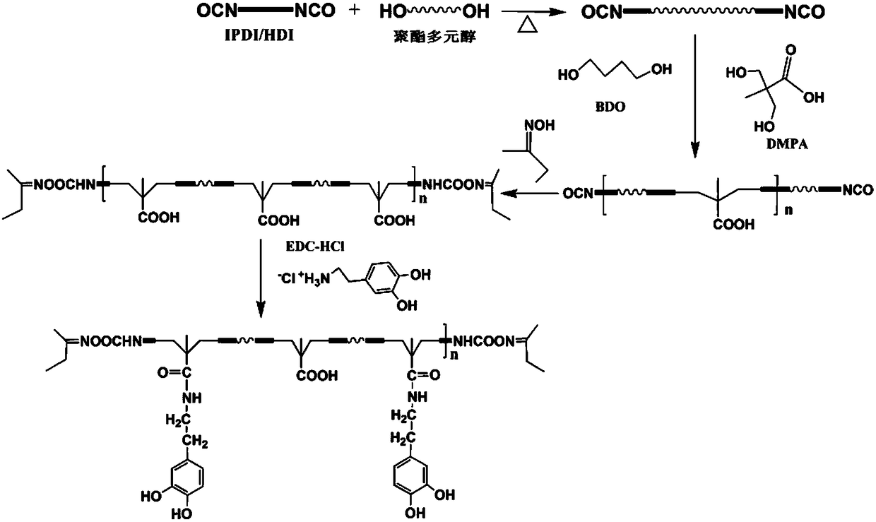 Waterborne polyurethane dispersion body and preparation method thereof