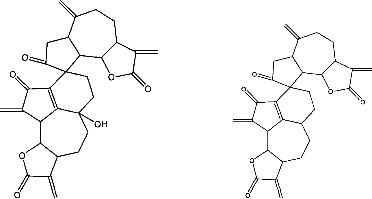 Application of two bi-sesquiterpenes compound for preparing antineoplastic and antiinflammatory medicine