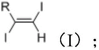 Method for synthesizing 1, 2-diiodo-olefin compound in high-selectivity manner