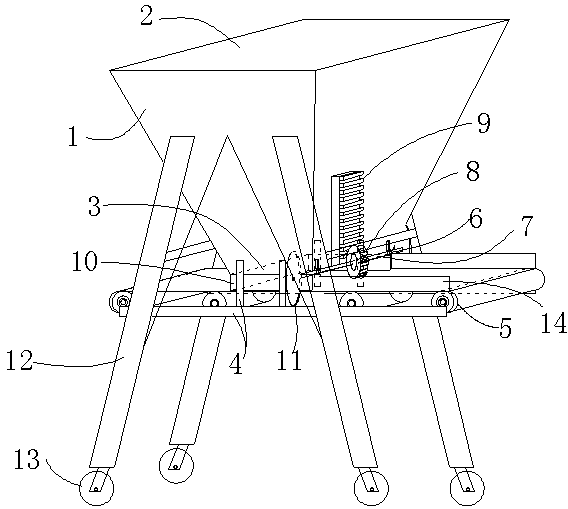 Broken soil conveying device