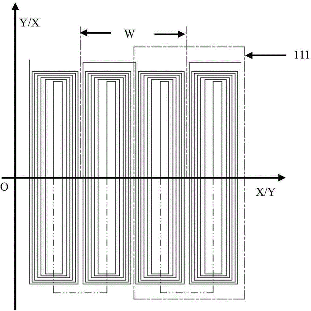 Planar two-dimensional time grating displacement sensor