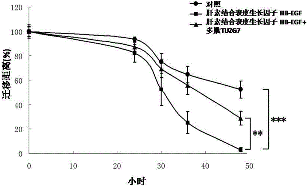 Polypeptide with specificity inhibiting HB-EGF promoting tumor cell migration and infiltration