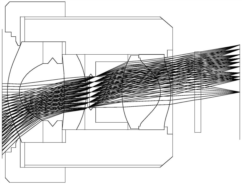 Wide-angle distortionless lens based on aspheric surface