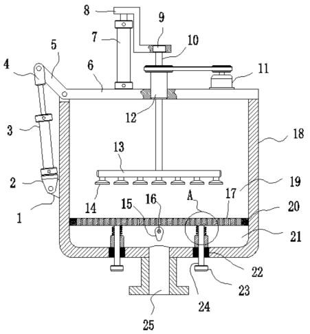 Device for washing cuprous chloride precipitate by using anhydrous ethanol for removing chlorine from zinc sulfate solution