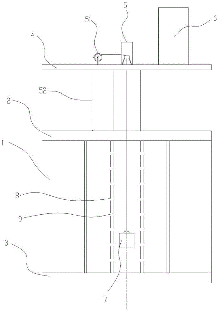 A fully open elevator