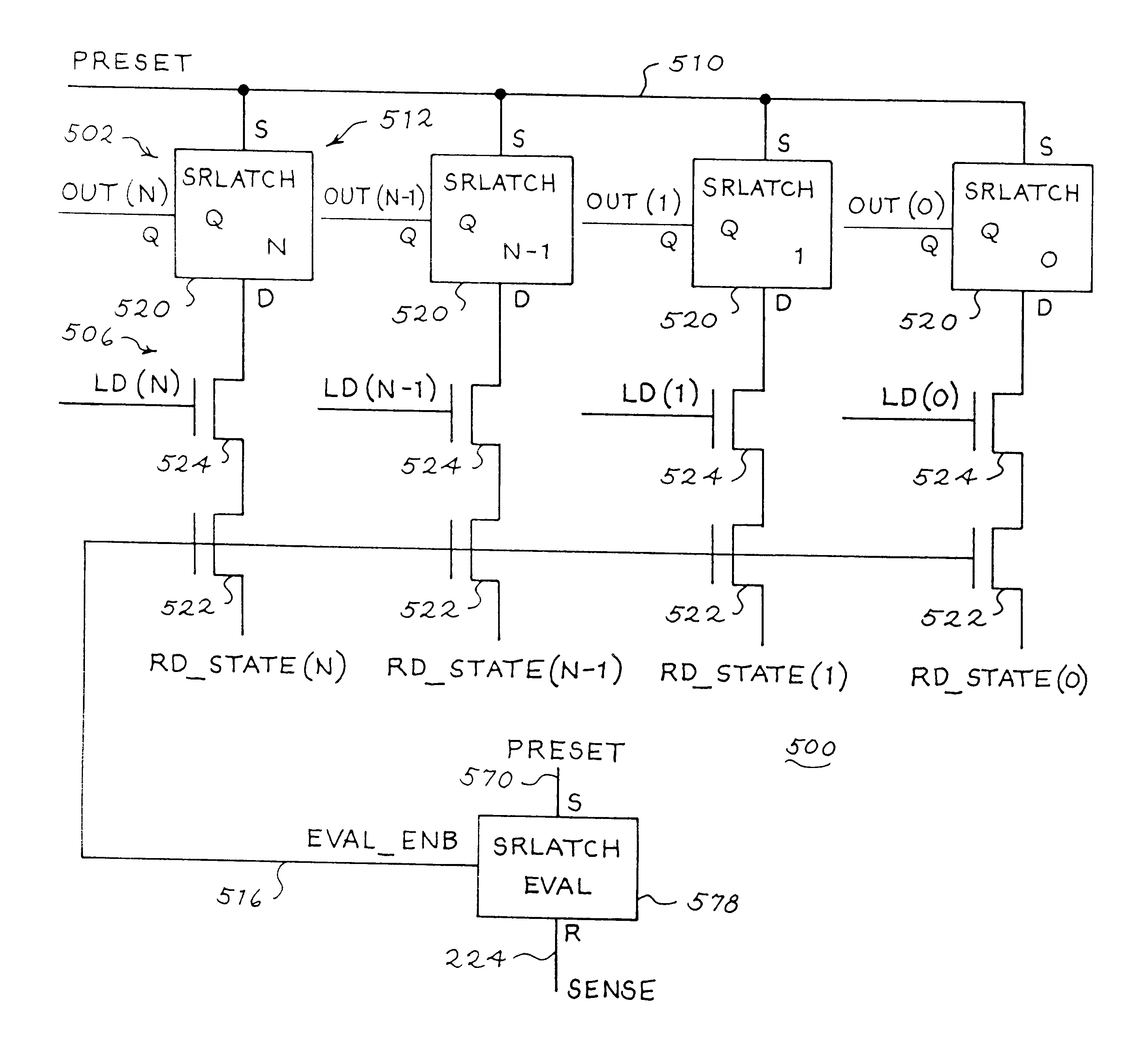 Descending staircase read technique for a multilevel cell NAND flash memory device