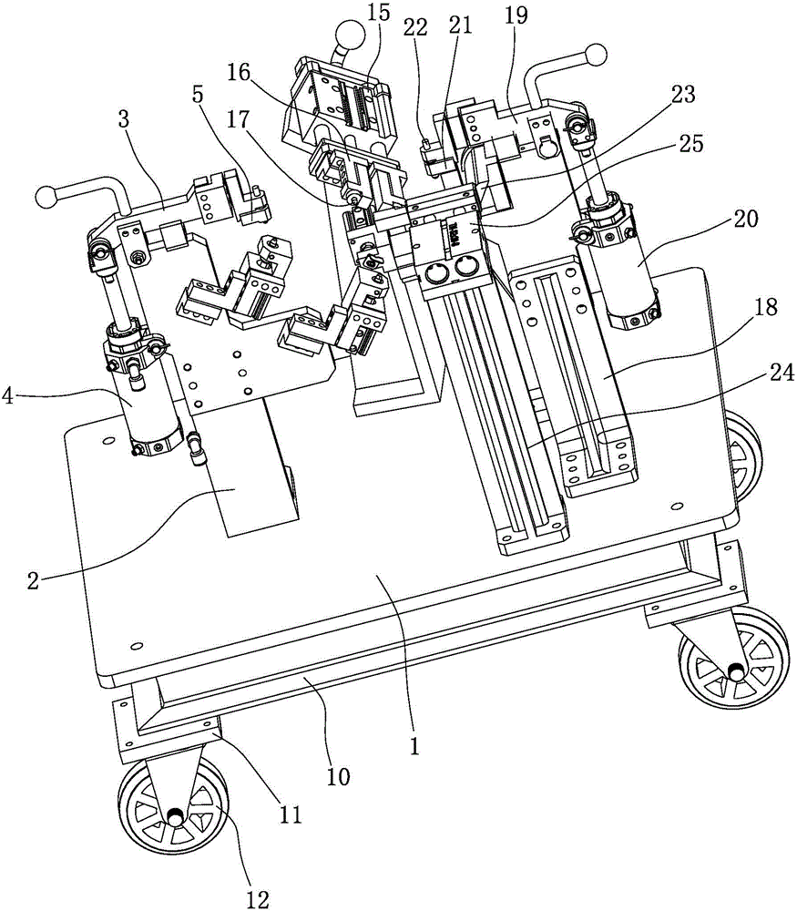 Clamp for welding automobile steering support reinforcing support assembly